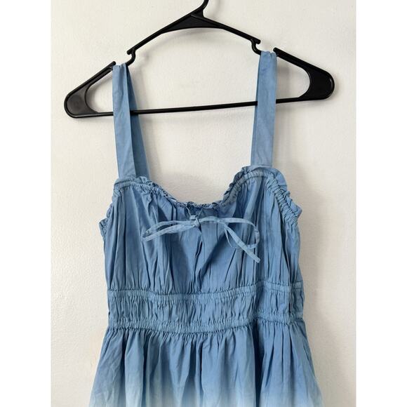 NWT J. Crew Ombré Dip Dye Midi Dress Blue Size Medium - Picture 4 of 9